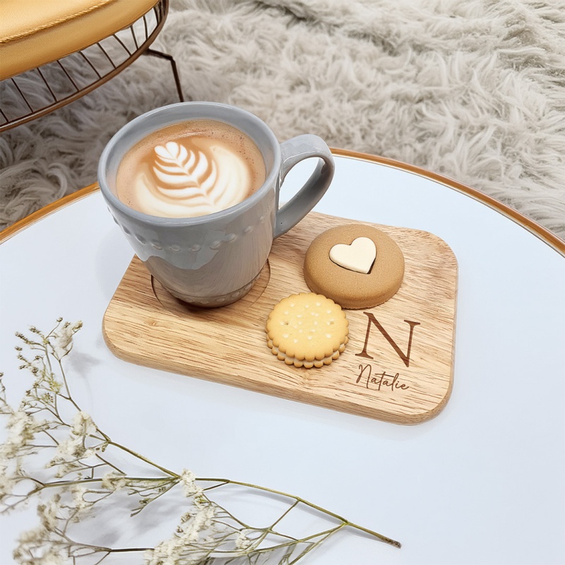 Personalised Tea & Biscuit Board - Letter & Name